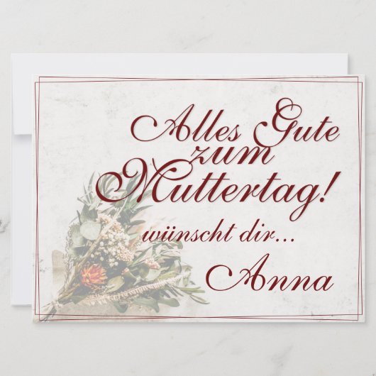 ママ – einfah unersetzlich – ブーケ (裏面)