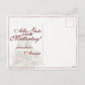 ママ – einfah unersetzlich – ブーケ シーズンポストカード (裏面)