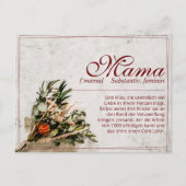 ママ – einfah unersetzlich – ブーケ シーズンポストカード (正面)