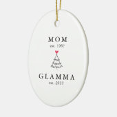 ママ | Glamma Year Est.クリスマス セラミックオーナメント (左)