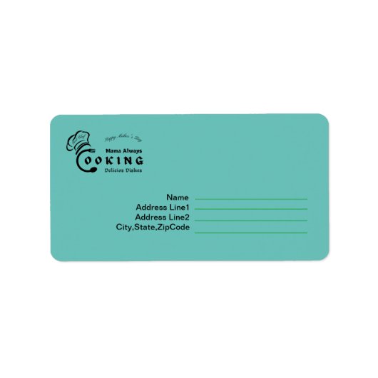 ママalways料理おいしい料理デザイン ラベル (正面)