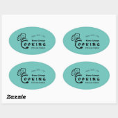 ママalways料理おいしい料理デザイン 楕円形シール (シート)