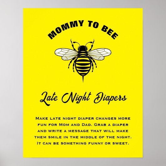 ママBee赤ちゃんシャワートレンディー深夜おむつ ポスター (正面)