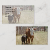 ママCowおよび子牛 名刺 (正面/裏面)