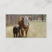 ママCowおよび子牛 名刺 (裏面)