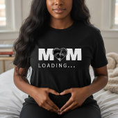 ママLoadingハートの超音波写真 ベビーシャワー Tシャツ