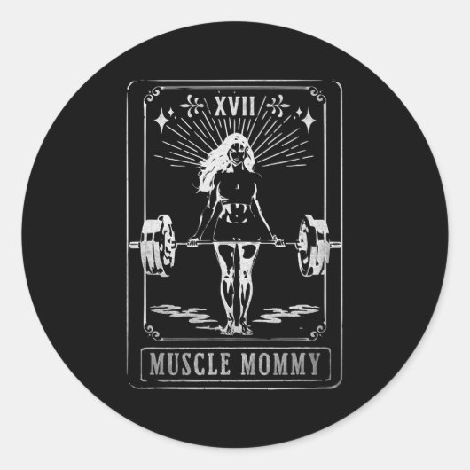 ママmommyタロットカードママ幸せな母の日ママL ラウンドシール (正面)