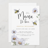 ママtoビーデイジーワイルドフラワーベビーシャワー 招待状 (正面/裏面)