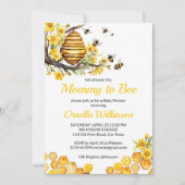 ママtoビー春ビー赤ちゃんシャワーテンプレート 招待状 (正面)