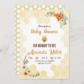 ママtoビー赤ちゃんシャワー招待状カード 招待状 (正面/裏面)
