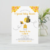 ママtoビー赤ちゃんシャワー男女兼用かわいい甘い 招待状 (スタンド正面)