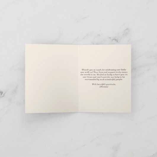 ママTo Bee赤ちゃんシャワーサンキューカード サンキューカード (内部)
