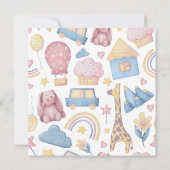 マミーが虹男女兼用色に 招待状 (裏面)