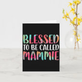 マミーと呼ばれて幸せな女性の母の日のTシャツ カード (黄色い花)