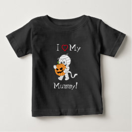 マミーと愛のハロウィン かわいいマミー少年用, ベビーTシャツ