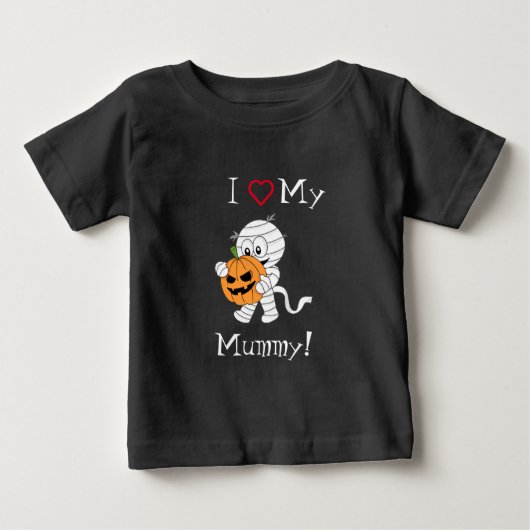 マミーと愛のハロウィン かわいいマミー少年用, ベビーTシャツ (正面)
