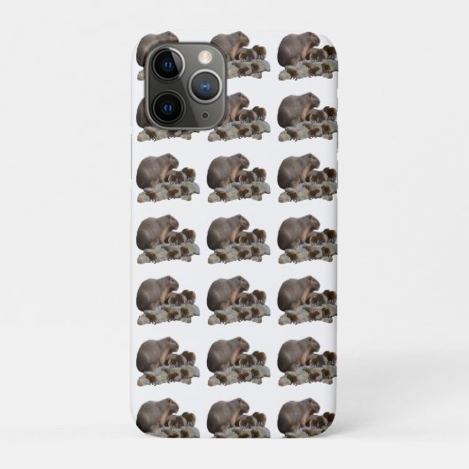 マミーと赤ちゃんカピバラ Case-Mate iPhoneケース (裏)