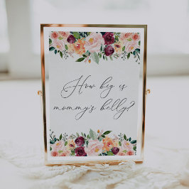 マミーのお腹の赤ちゃんシャワーゲーム看板　どれくらいの大きさ？ ポスター