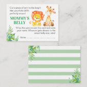 マミーのベリーゲームカードサファリベイビーシャワーを推測 エンクロージャーカード (正面/裏面)