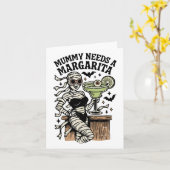 マミーはマルガリタが必要 サマー ガーリー サマーウィーン ハロウィン カード (黄色い花)