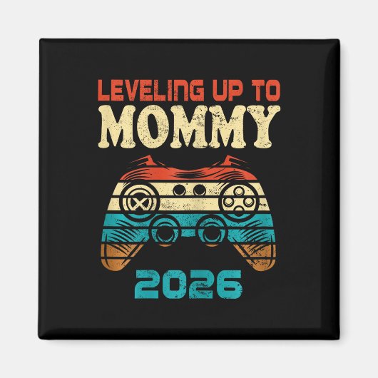 マミーへのレベルアップ 2026 年妊娠発表 マグネット (正面)