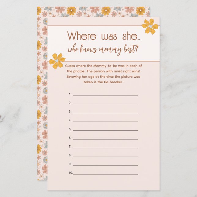 マミーを知っているボホフローラ最高の写真ゲーム (正面/裏面)