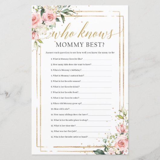 マミーを知っているボー赤面ピンクフローラ金ゴールド最高の (正面)