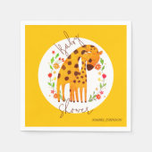 マミーキリンと子牛のベビーシャワー スタンダードカクテルナプキン (正面)