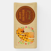 マミーキリンと子牛のベビーシャワー 横断幕 (縦)