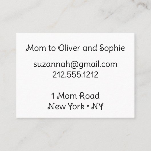 マミークラブカードおもしろい通話カード コーリングカード (裏面)