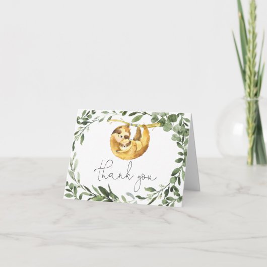 マミースロスベビーシャワーサンキューカード サンキューカード (正面)