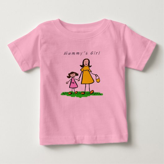 マミーズガールTシャツ(ブラネット) ベビーTシャツ (正面)