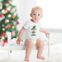 マミーズリトルヘルパークリスマス小妖精や小人 ベビーボディスーツ