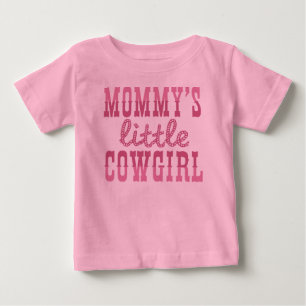 マミーズリトル女性のカーボーイ ベビーTシャツ