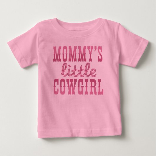 マミーズリトル女性のカーボーイ ベビーTシャツ (正面)