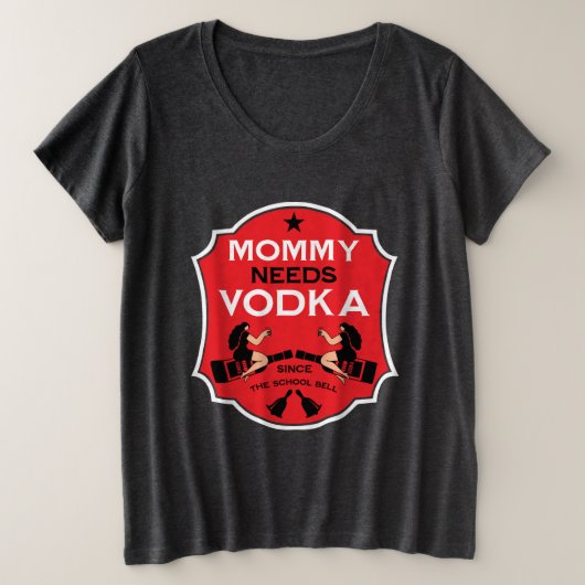 マミーニーズVodka プラスサイズTシャツ (デザイン正面)