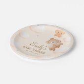 マミーベア動物の赤ちゃんシャワー ペーパープレート (アングル)