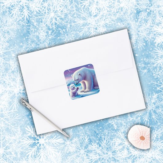 マミーポーラークマとカッブ | スクエアシール