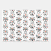 マミー2026に昇格 面白い初めての妊娠 ラッピングペーパーシート (正面)