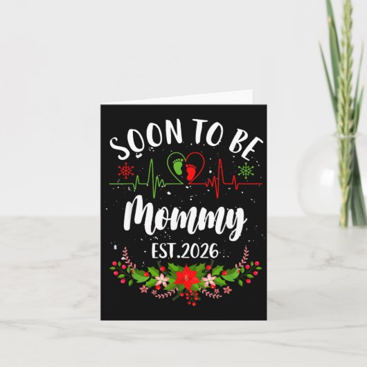 マミー2026年 妊娠発表 初めての妊娠 カード (正面)