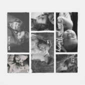 マミー6枚の写真コラージュ フリースブランケット (正面(横))