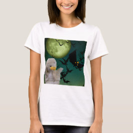 マミー、コウモリ、お月さまのハロウィン Tシャツ