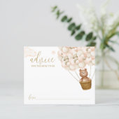 マミー テディベア 赤ちゃんシャワーのアドバイス カード (スタンド正面)