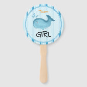 マミー トゥ ビー キュート クジラ ベイビー シャワー 性別 発表 ハンドファン (裏面)