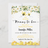 マミー・トゥ・ビー ゴールド ニュートラル ベビーシャワー 招待状 (正面)