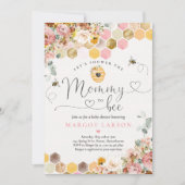 マミー・トゥ・ビー・スプリング・ボホ・ワイルドフラワー・ベイビーシャワー 招待状 (正面)