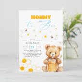 マミー・トゥ・ビー・ハニー・ベイビー・ベア・ベイビーシャワー 招待状 (スタンド正面)