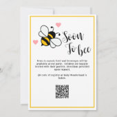 マミー・トゥ・ビー フラワーベイビーガールシャワー招待状 招待状 (裏面)