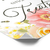 マミー・トゥ・ビー | フローラ水彩赤ちゃんシャワー ポスター (角)