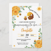 マミー・トゥ・ビー ベイビーシャワー フローラル ウォーターカラー 招待状 (正面/裏面)